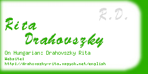 rita drahovszky business card